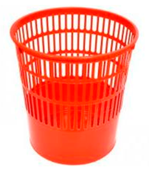 Coș din plastic pentru hîrtie, 10 litri, culoare rosie, Arnika